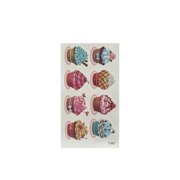 Временные тату "Tattoo" QQ+K(T), размер листа 14 х 7 см