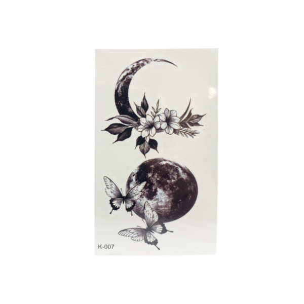 Временные тату "Tattoo" QQ+K(K), размер листа 14 х 7 см