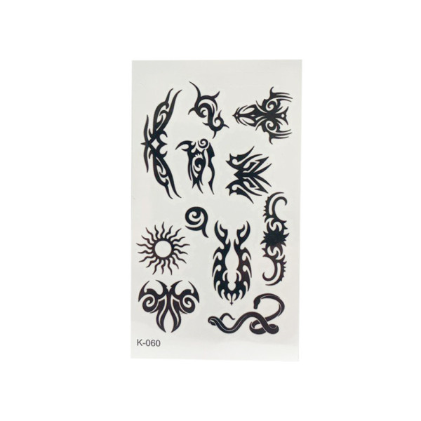Временные тату "Tattoo" QQ+K(K), размер листа 14 х 7 см