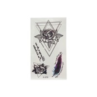 Временные тату "Tattoo" QQ+K(K), размер листа 14 х 7 см