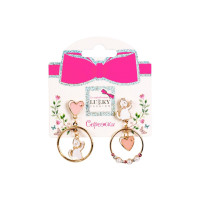 Дитячі сережки "Fashion Котики" T24633 рожеві (T24633)