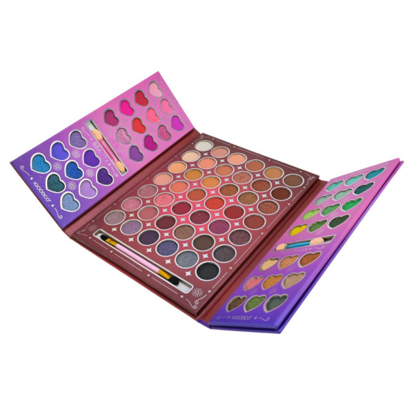 Дитяча палетка тіней для повік IG3078, 84 кольори, пензлик, аплікатори (IG3078)