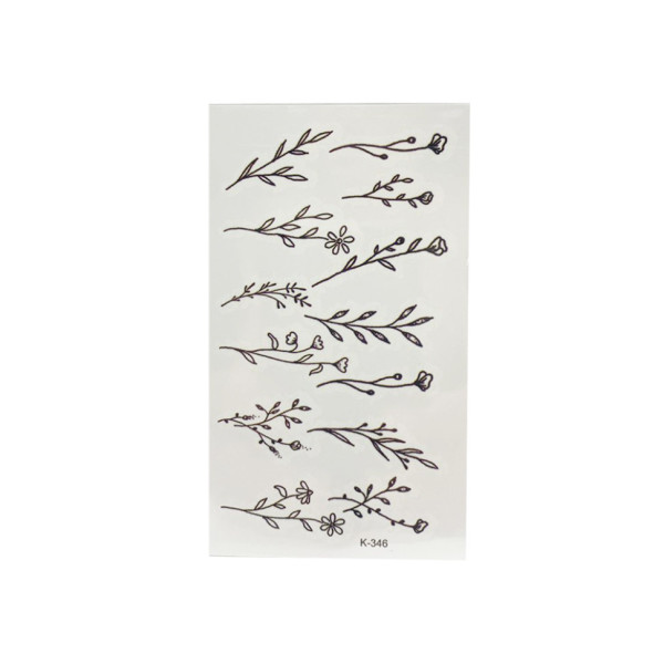 Временные тату "Tattoo" QQ+K(K), размер листа 14 х 7 см