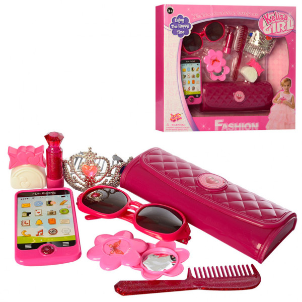 Детский игровой набор аксессуаров косметики YL5907 с мобильным телефоном