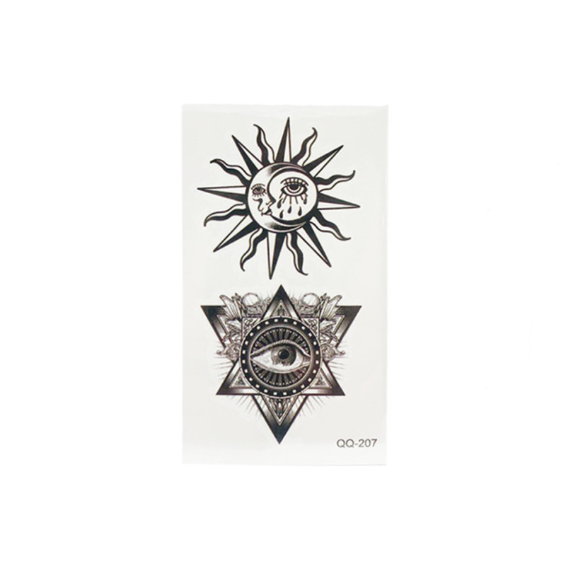 Тимчасові тату "Tattoo" QQ+K(RC), розмір аркуша 14 х 7 см