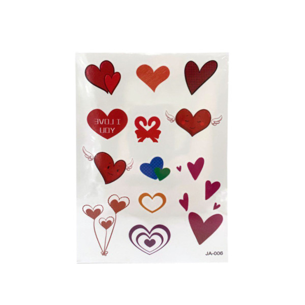 Тимчасові тату "Tattoo" JA, розмір аркуша 11 х 18 см