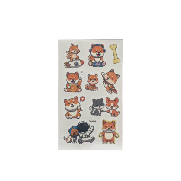 Временные тату "Tattoo" TA, размер листа 6 х 10,5 см