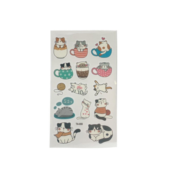 Временные тату "Tattoo" TA, размер листа 6 х 10,5 см