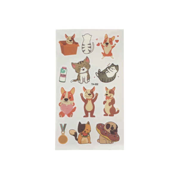 Временные тату "Tattoo" TA, размер листа 6 х 10,5 см