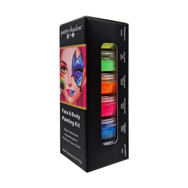 Аквагрим детский CN-113, 6 цветов, кисточка