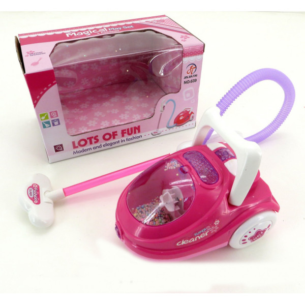 Детский игрушечный пылесос 639 со звуком и светом
