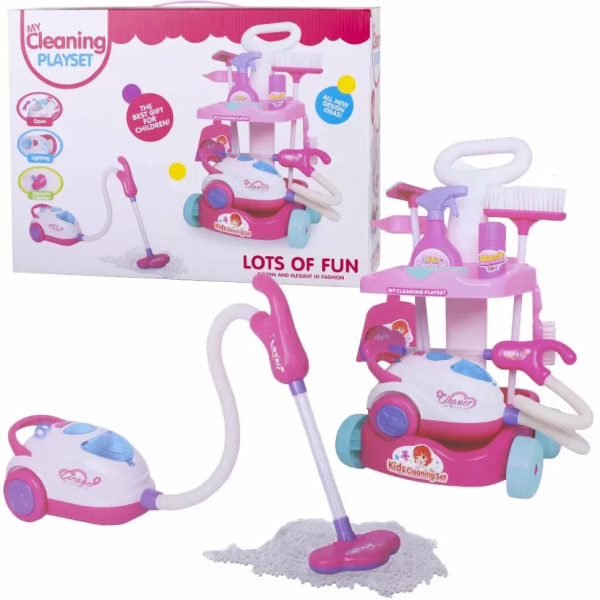 Детский игровой набор Тележка для уборки  5793  с пылесосом