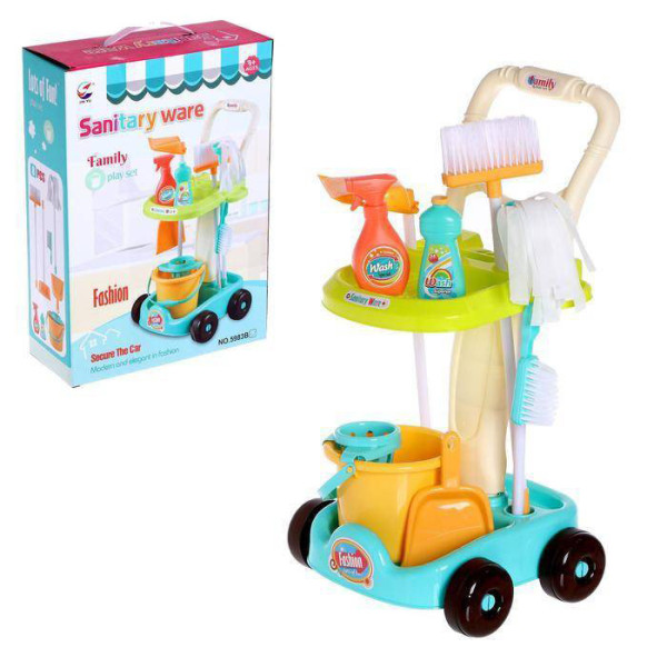 Дитячий ігровий набір для прибирання 5983B з візком
