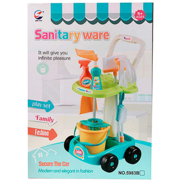 Дитячий ігровий набір для прибирання 5983B з візком
