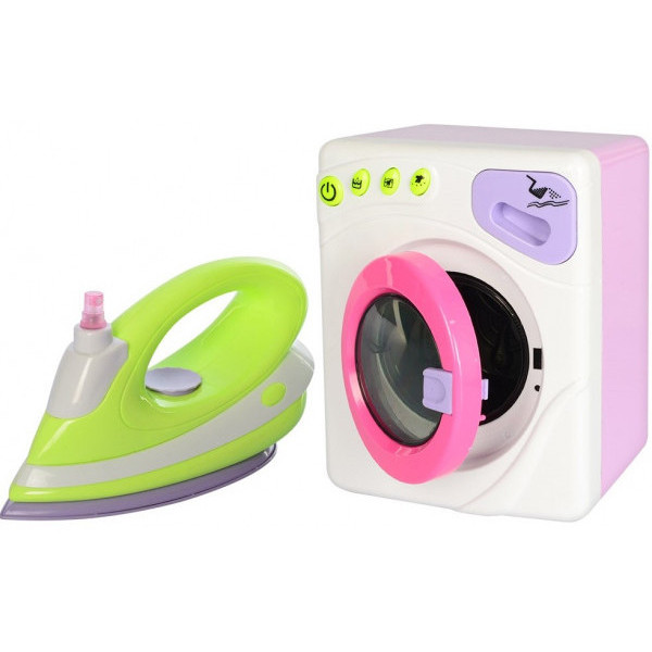 Детский игровой набор бытовой техники 6999B стиральная машинка вращает барабан