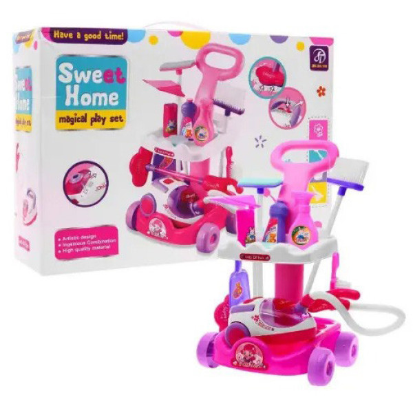 Набор для уборки A5952 тележка, пылесос, щетки, ведро