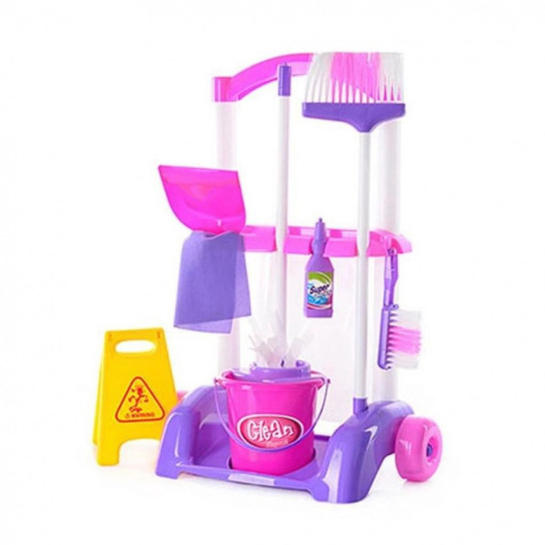 Ігровий набір для прибирання Limo Toy 667 K візок, відро, щітки, совок (667 K)