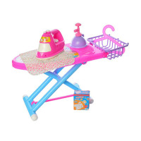 Дитяча побутова техніка "Прасувальна дошка" 2500(Pink) праска 15 см, кошик, вішалка (2500(Pink))