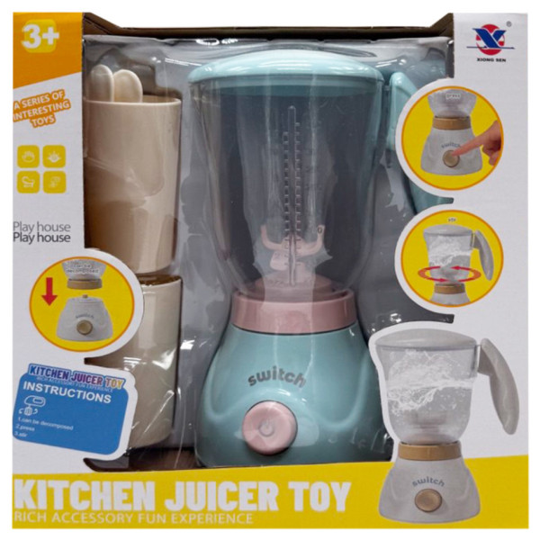 Дитяча побутова техніка "Міксер" XS-25020(Turquoise) звукові ефекти (XS-25020(Turquoise))