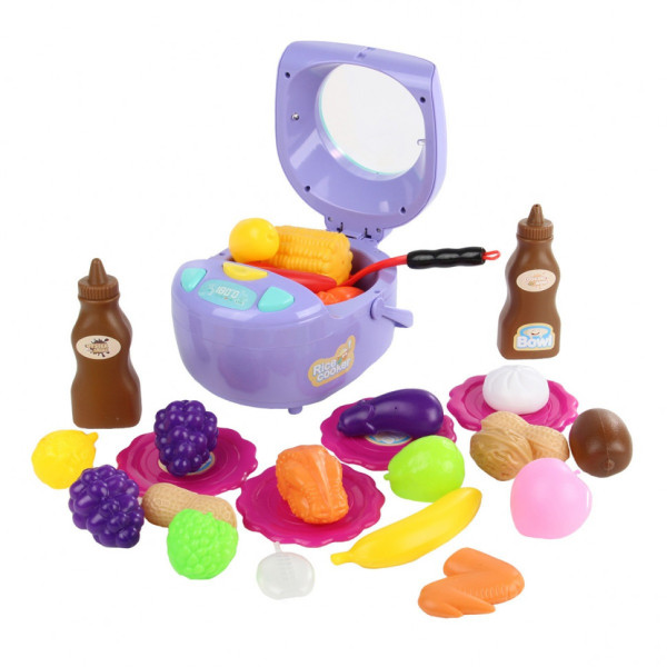 Игровой набор Мультиварка QC-6B, посуда, продукты, 18 см