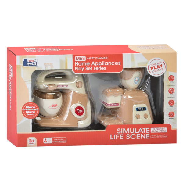 Дитяча побутова техніка "Міксер-Кавоварка" E05 механічний обертовий віночок  (E05)