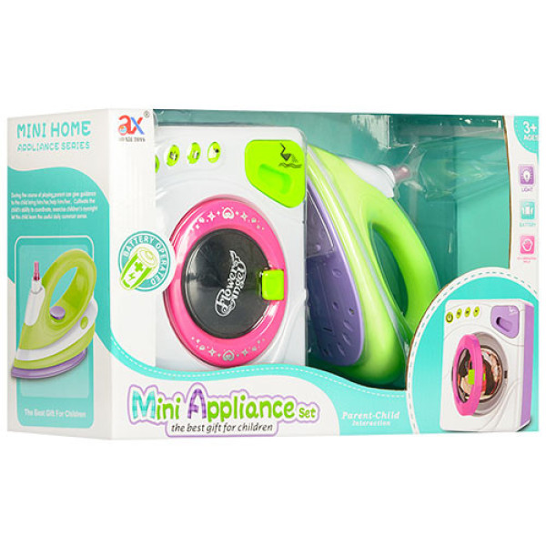 Игровой набор бытовой техники 6980B со стиральной машинкой и утюгом