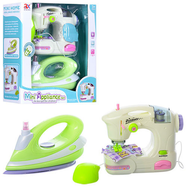 Детский игровой набор бытовой техники 6981B с утюгом и швейной машиной