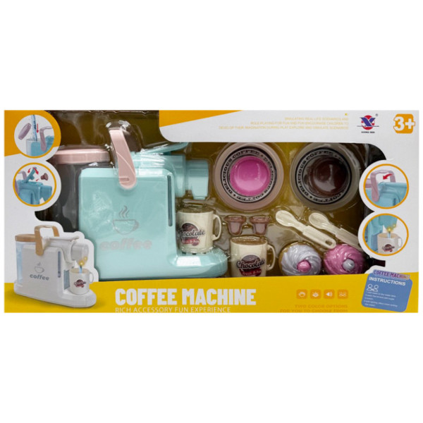 Дитяча побутова техніка "Кофемашина" XS-25097(Turquoise) світлові та звукові ефекти (XS-25097(Turquoise))