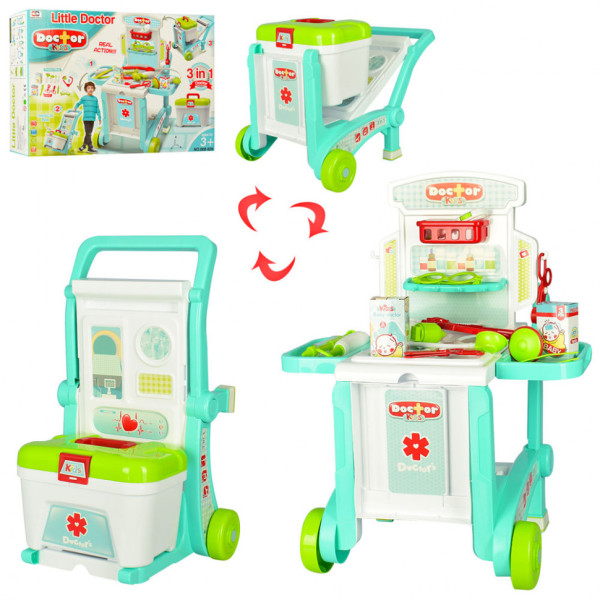 Детский игровой набор доктора 008-929 с тележкой  и инструментами