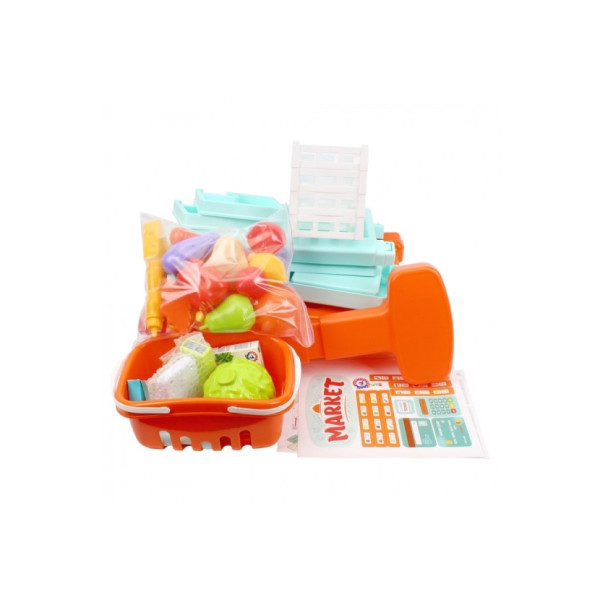 Ігровий дитячий набір "Маркет" 0730TXK прилавок з полицями, кошик, різні продукти (0730TXK)