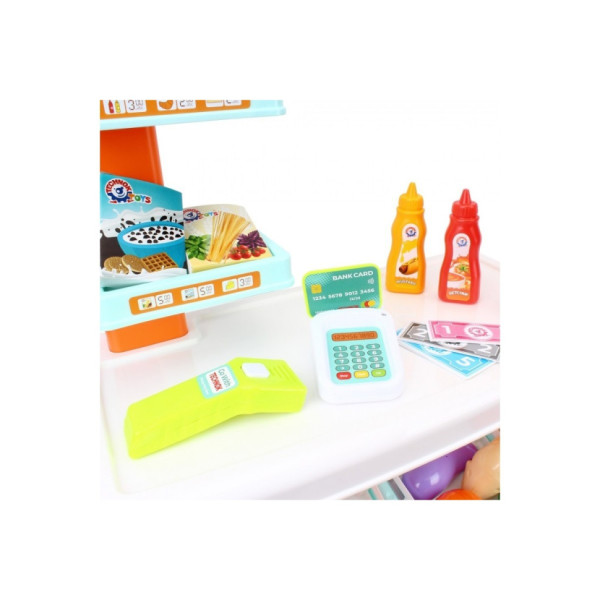 Ігровий дитячий набір "Маркет" 0730TXK прилавок з полицями, кошик, різні продукти (0730TXK)