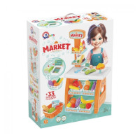 Ігровий дитячий набір "Маркет" 0730TXK прилавок з полицями, кошик, різні продукти (0730TXK)