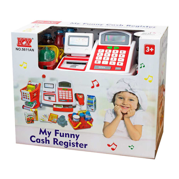 Кассовый аппарат Bambi 5611AN с продуктами и корзинкой