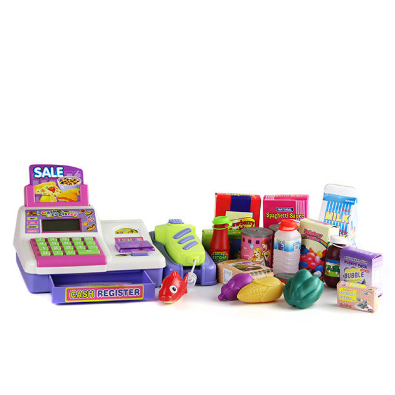 Игровой кассовый аппарат 7562B с тележкой продуктов