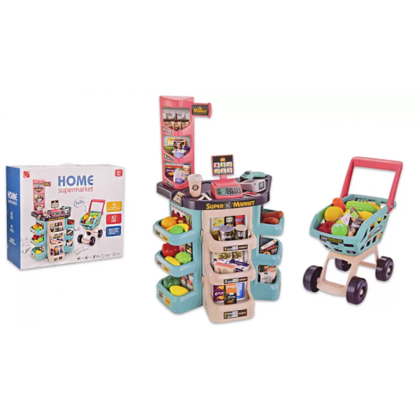 Игровой набор супермаркет 668-76 с корзиной для продуктов