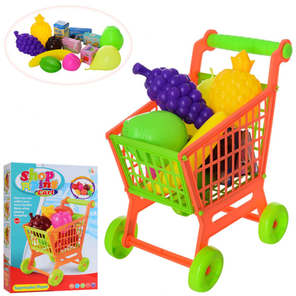 Игровой набор Продукты с тележкой 805A-24, 8 фруктов в наборе