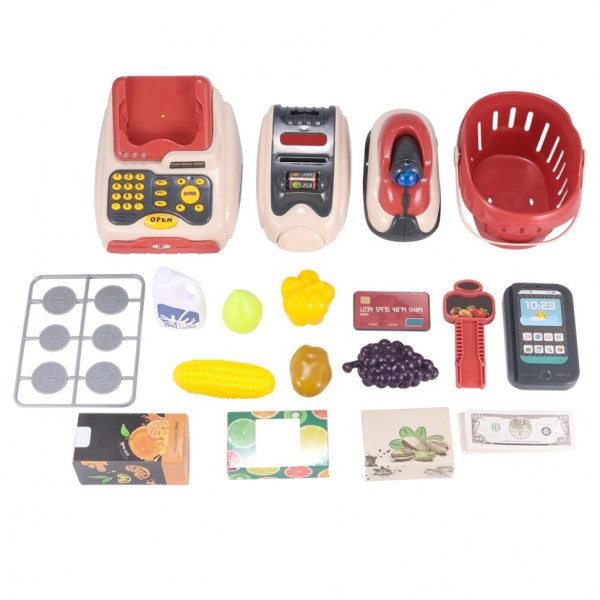 Игровой набор Кассовый аппарат 668-92, продукты деньги терминал