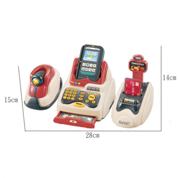Игровой набор Кассовый аппарат 668-92, продукты деньги терминал