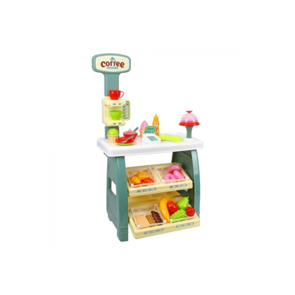 Ігровий дитячий набір "Кав'ярня" 9765TXK прилавок з полицями, іграшкові солодощі (9765TXK)