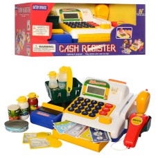 Детский игровой кассовый аппарат 5708 с корзинкой продуктов