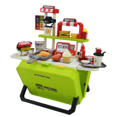 Дитяча іграшкова кухня "Фаст-фуд" 668-159/160(Green) з аксесуарами  (668-159/160(Green))