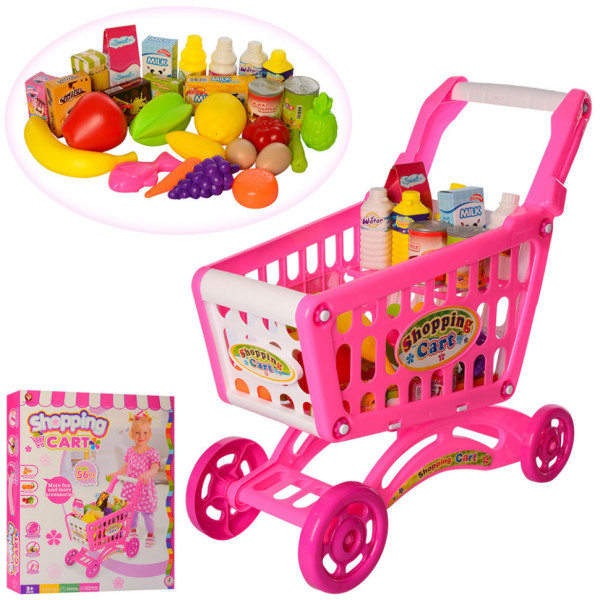 Игрушечная тележка с продуктами 922-09, 56 деталей