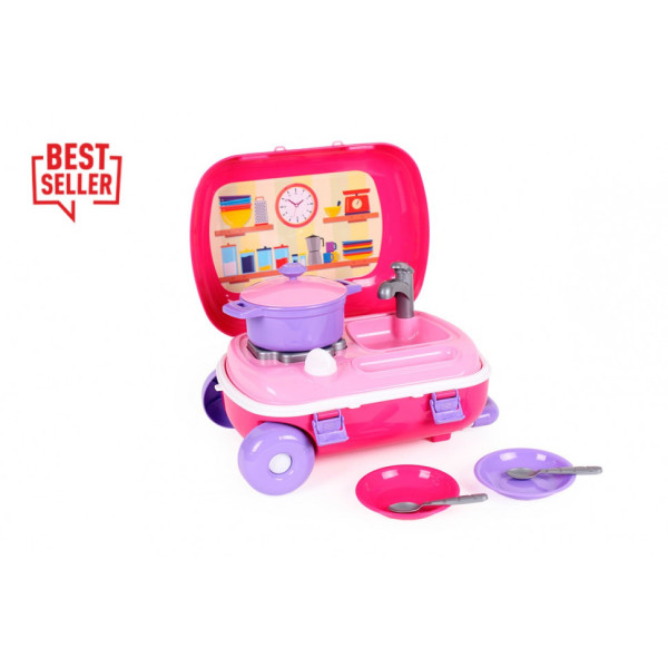 Іграшкова кухня з набором посуду 6061TXK у валізі (6061TXK)