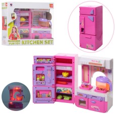 Кухонная мебель для кукол типа барби XS-14012 холодильник и рабочий стол