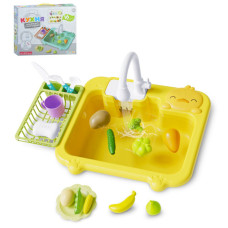 Дитяча іграшкова кухня WD-801A, мийка, ллється вода 16 предметів (WD-801A)