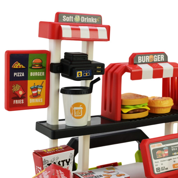 Дитяча іграшкова кухня "Фаст-фуд" 668-159/160(Red) з аксесуарами  (668-159/160(Red))