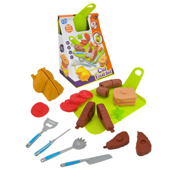 Дитячий набір продуктів "Фаст-фуд" LT8801-8D, овочі, прибори    (LT8801-8D)