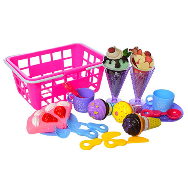 Игровой набор продуктов Мороженое 6660-5 с корзинкой