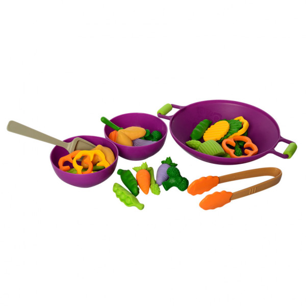 Детский игровой набор овощей 2104F со сковородкой