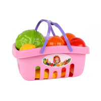 Ігровий набір продуктів 5354TXK в кошику  Рожевий (5354TXK(Pink))